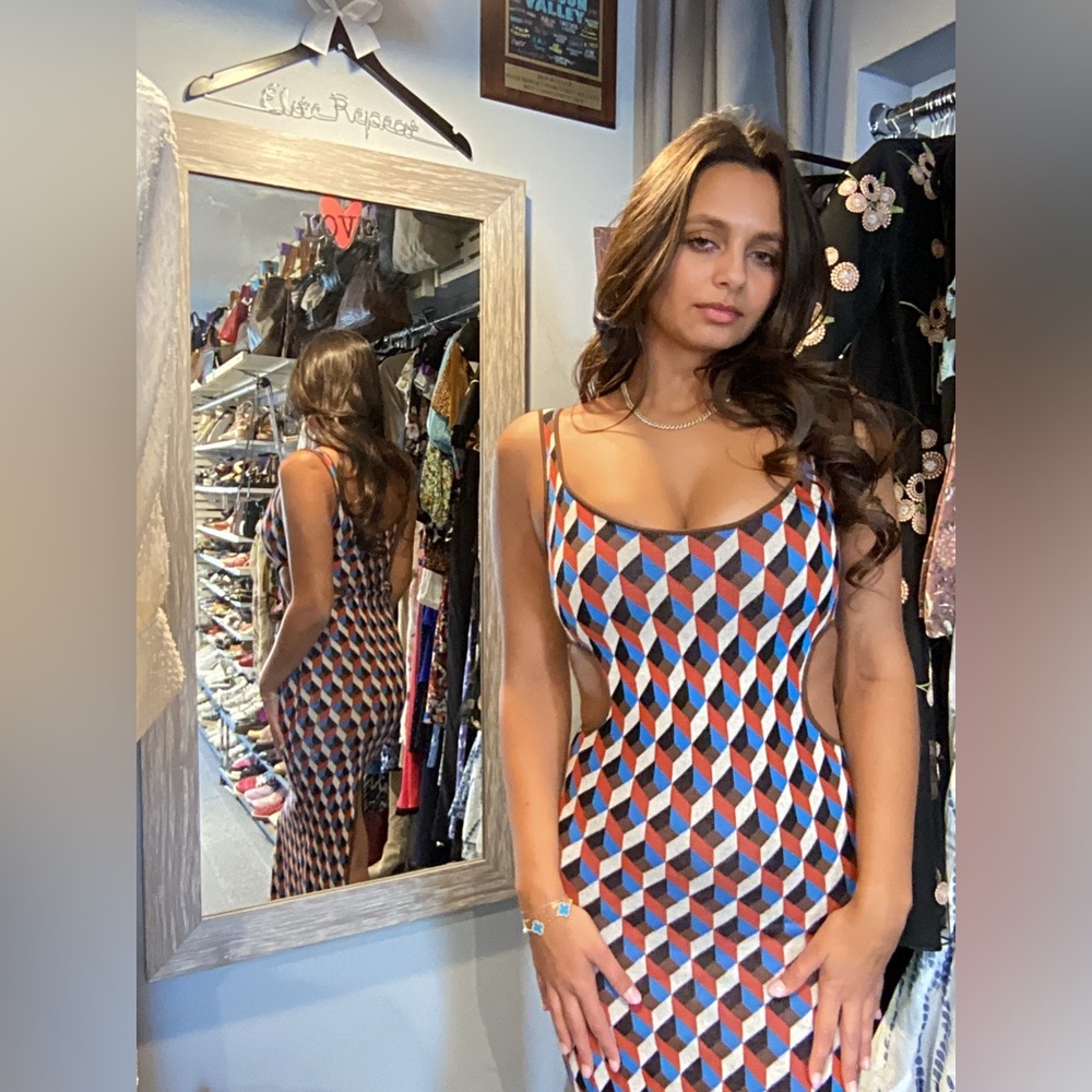 Ronny Kobo Sz XS Multi Color Maxi Dress